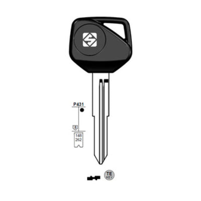 Q.TA' 2 SILCA HON70TE CHIAVE TRANSPONDER VUOTA OTTONE