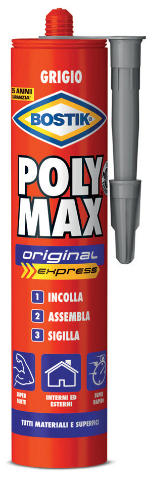 Q.TA' 1 BOSTIK POLYMAX ORIGINAL 425 G GRIGIO CARTUCCIA