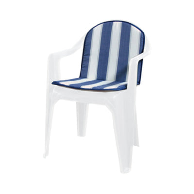 Q.TA' 8 CUSCINO SCHIENALE BASSO DOUBLE RIGATO BLU