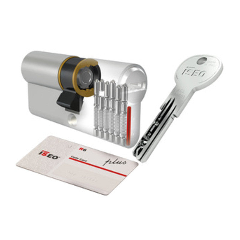 Q.TA' 1 ISEO R6 PLUS CILINDRO SAGOMATO 30-70 NICHELATO C/5CH+1