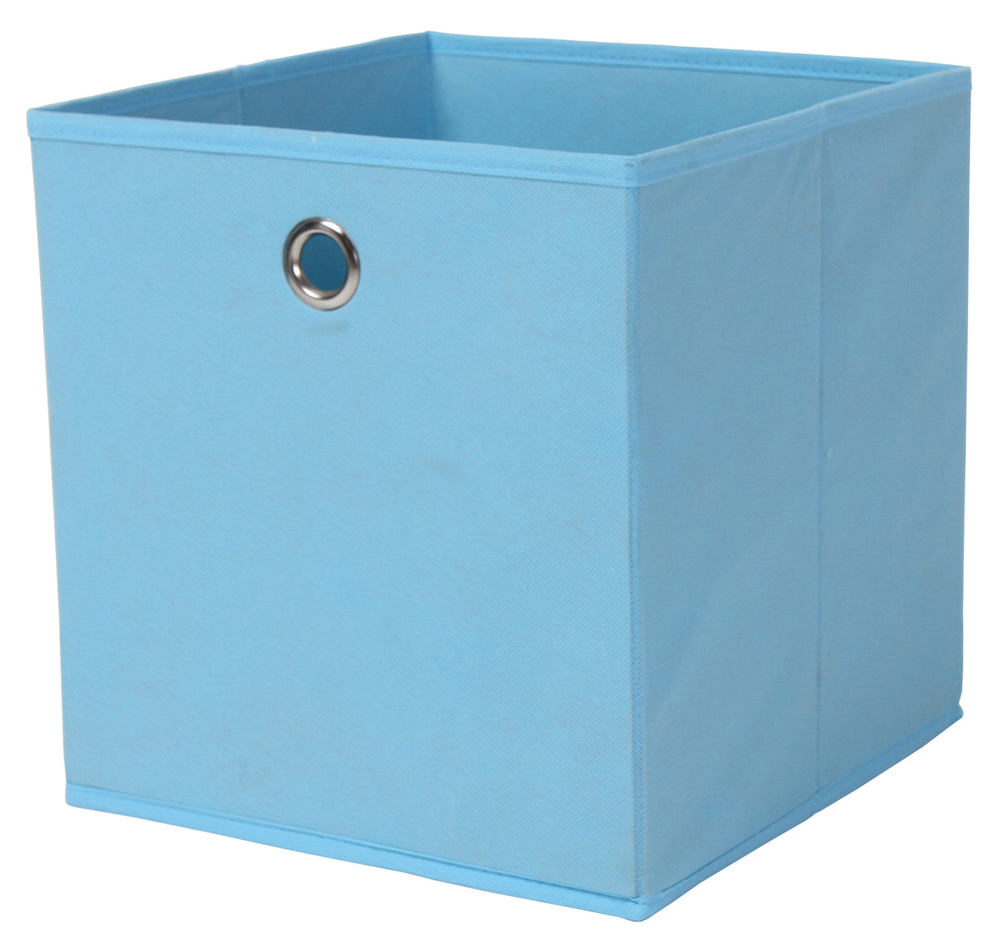 Q.TA' 1 PORTAOGGETTI CUBO 27X27XH28 CM AZZURRO
