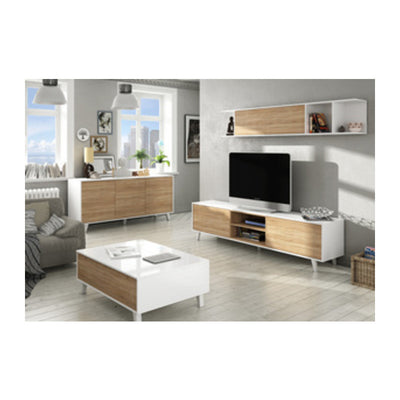 Q.TA' 1 KIT CREDENZA 3 ANTE ZAIKEN 154X41XH75 CM BIANCO ROV