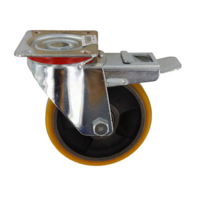 Q.TA' 1 RUOTA POLIURETANO D 125X25 MM 24/ANT GIREV C/FRE