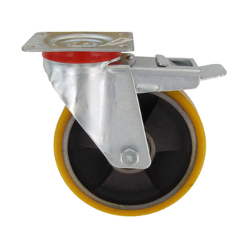 Q.TA' 1 RUOTA POLIURETANO D 150X30 MM 24/ANT GIREV C/FRE