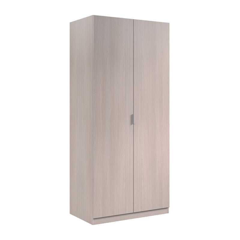 Q.TA' 1 KIT ARMADIO 2 ANTE 81X52XH180 CM ROVERE CHIARO