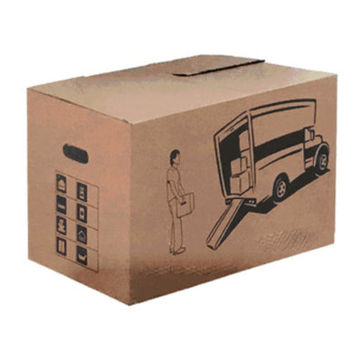 Q.TA' 10 SCATOLA CARTONE AVANA M CM.35X30X20H