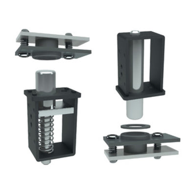 Q.TA' 1 KIT LATO CARDINE E PIASTRE 913 P/CANCELLO 30X40 MM