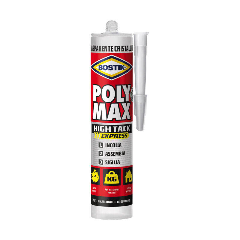 Q.TA' 1 BOSTIK POLYMAX HIGH TACK CRISTAL 300 G CARTUC