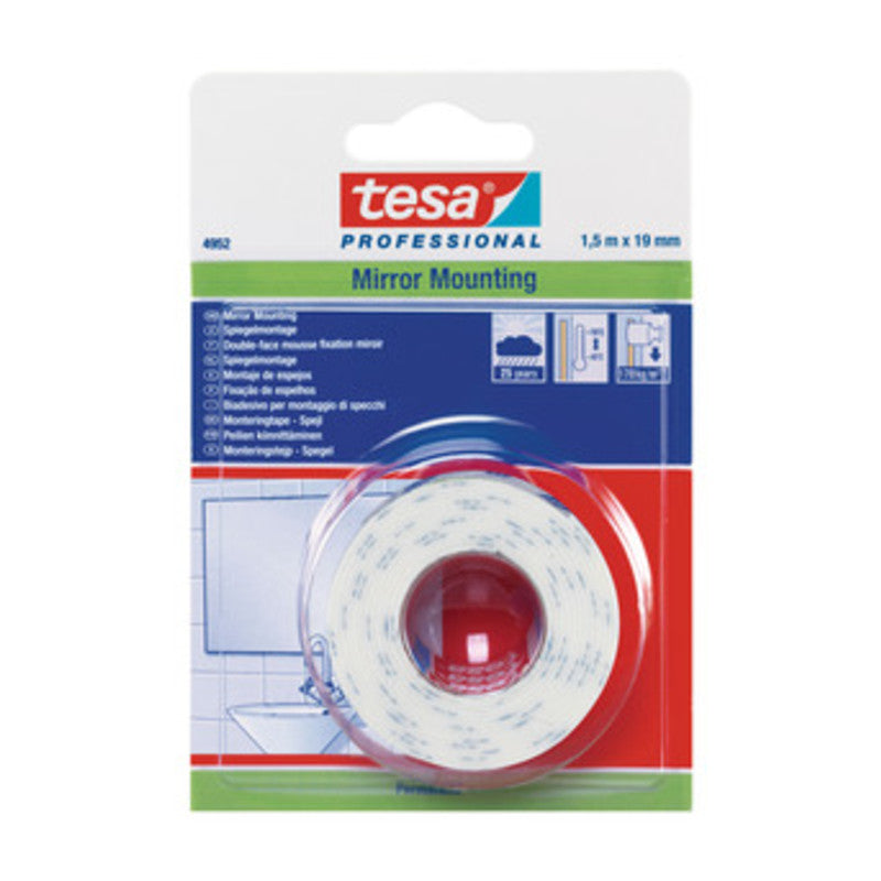 Q.TA' 12 NASTRO BIADESIVO TESA P/SPECCHI 19MMX1,5M