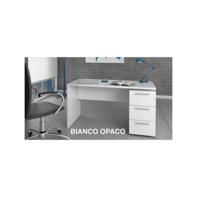 Q.TA' 1 KIT SCRIVANIA STYLUS C/CASSETTIERA 138X60X74 B.CO LAC.