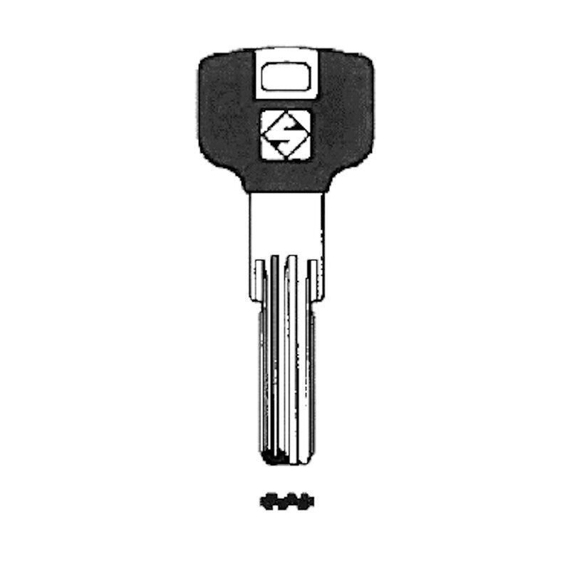 Q.TA' 5 SILCA PT7RAP CHIAVE PUNZONATA OTTONE