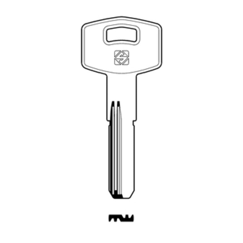 Q.TA' 5 SILCA TAR16 CHIAVE PUNZONATA OTTONE