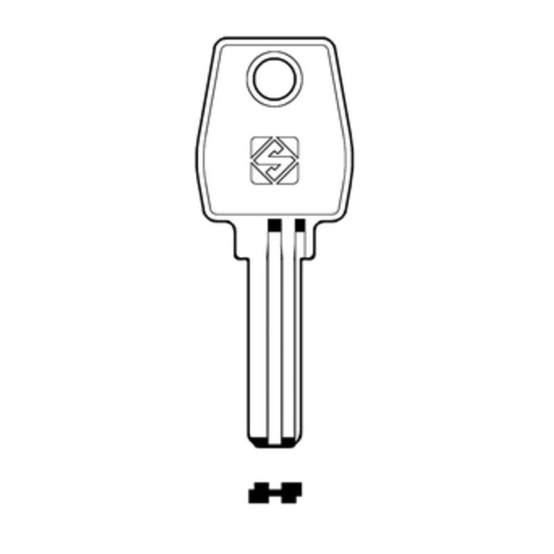 Q.TA' 5 SILCA EU17 CHIAVE PUNZONATA OTTONE