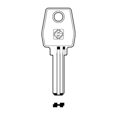 Q.TA' 5 SILCA EU17 CHIAVE PUNZONATA OTTONE