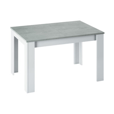 Q.TA' 1 KIT TAVOLO KENDRA 140/190X90XH78CM BIANCO/CEMEN