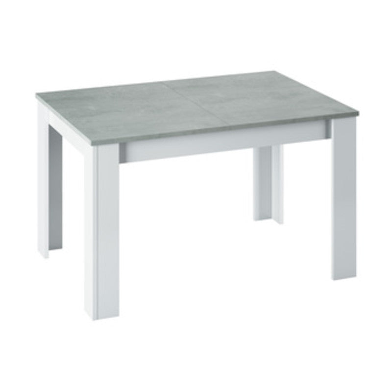 Q.TA' 1 KIT TAVOLO KENDRA 140/190X90XH78CM BIANCO/CEMEN