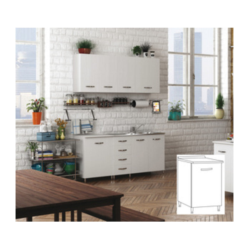 Q.TA' 1 KIT CUCINA BASE 1 ANTA 40X50XH85 CM BIANCO