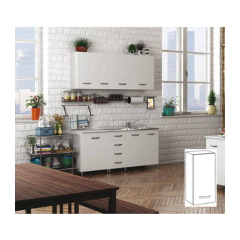 Q.TA' 1 KIT CUCINA PENSILE 1 ANTA 40X30XH72 CM BIANCO .