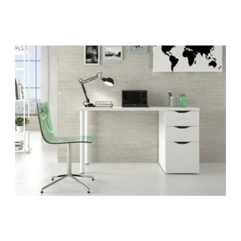 Q.TA' 1 KIT SCRIVANIA ATHENA C/CASSETTIERA 138X60X74 BIANCO