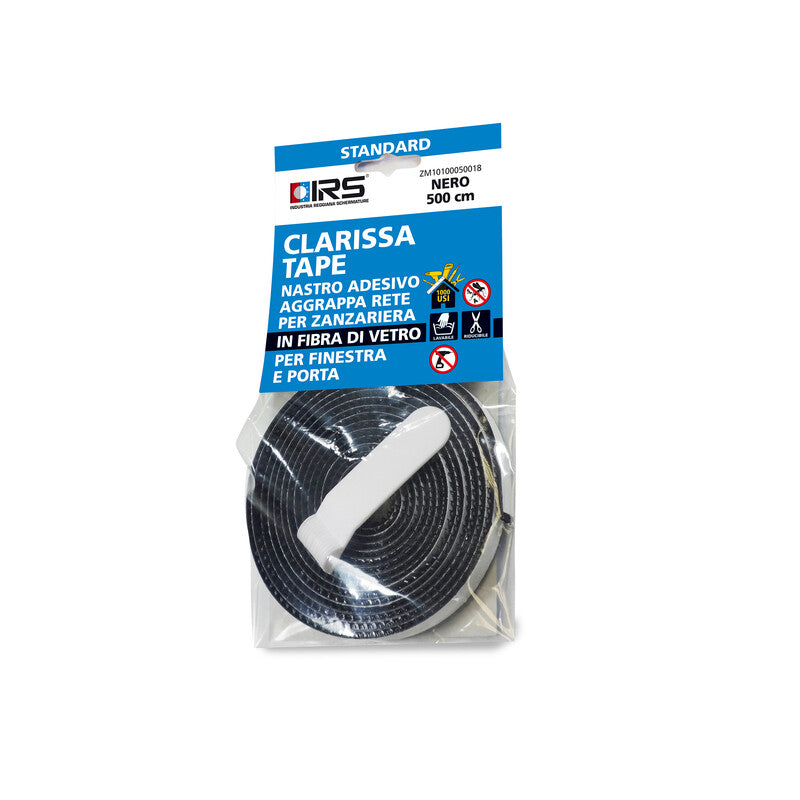 Q.TA' 1 NASTRO AGGRAPPA RETE ZANZARIERA 5 M NERO