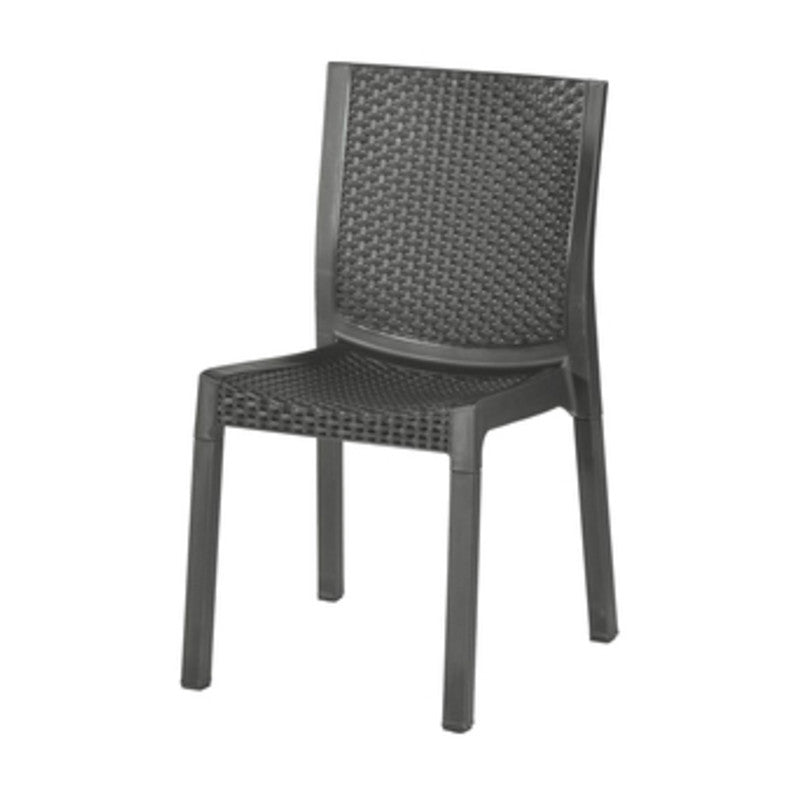 Q.TA' 1 SEDIA PANAREA RESINA EFFETTO RATTAN ANTRACITE