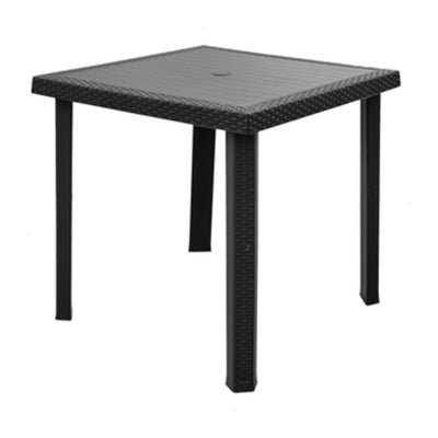 Q.TA' 1 TAVOLO RATTAN FIGARO 80X80XH72CM ANTRACITE