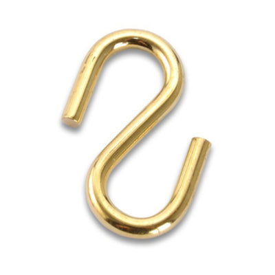 Q.TA' 2 GANCIO A S P/CATENA D 2,4 MM ACCIAIO OTTONATO