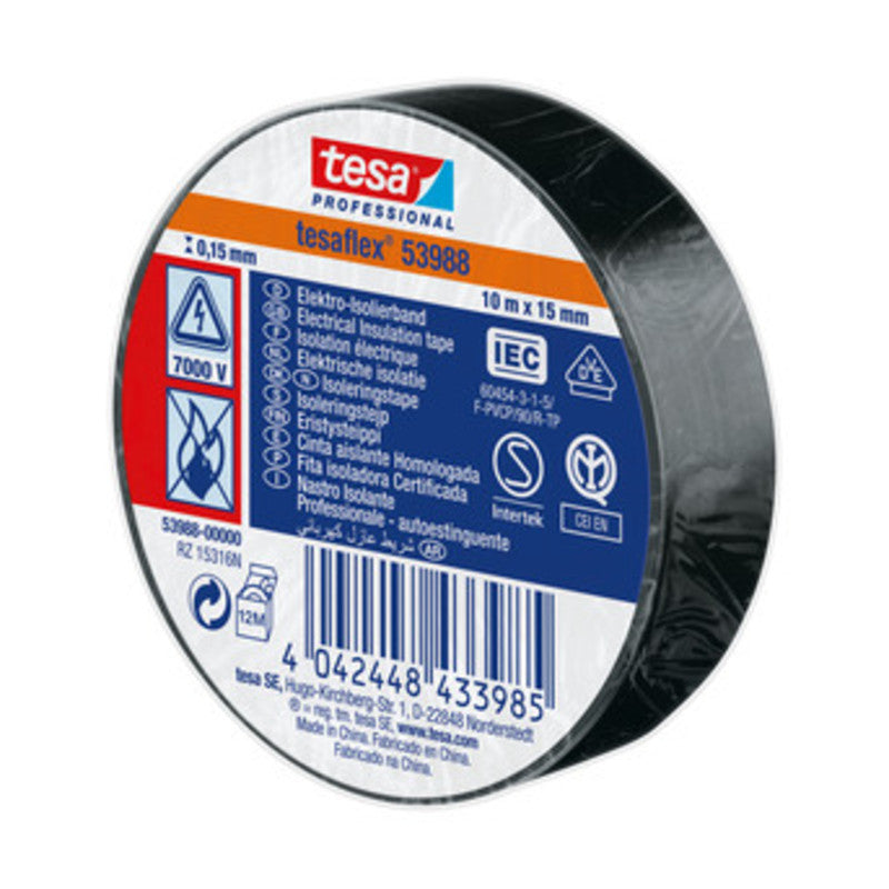 Q.TA' 10 NASTRO ISOLANTE CERTIFICATO NERO 10MTX15MM