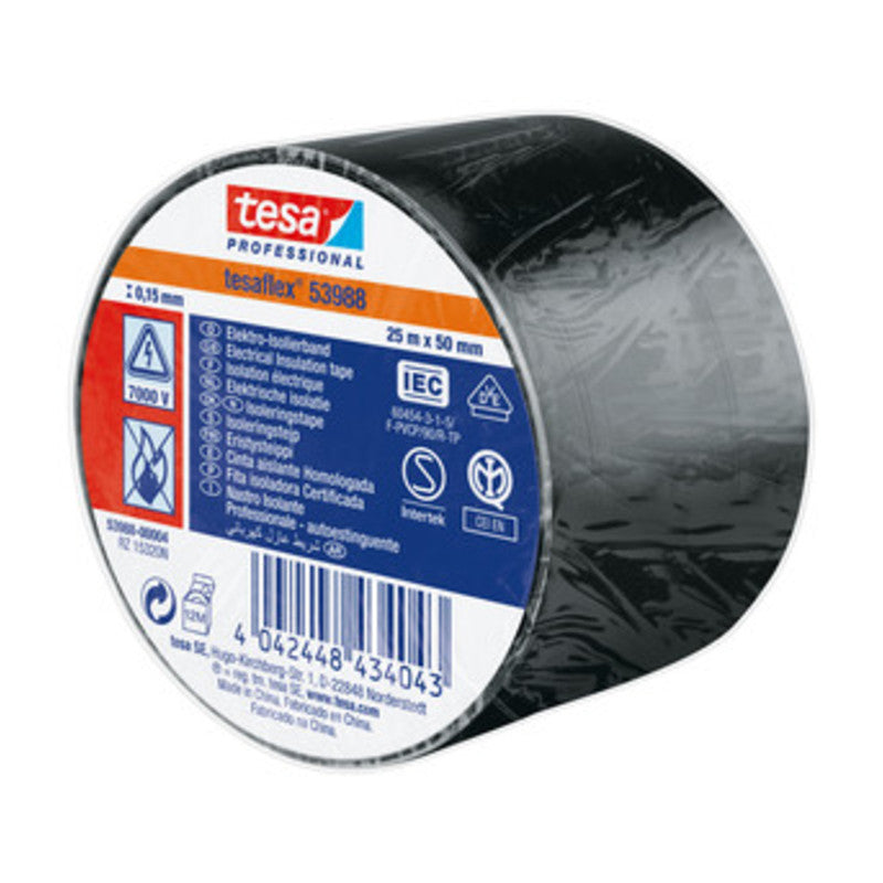 Q.TA' 4 NASTRO ISOLANTE CERTIFICATO NERO 25MTX50MM