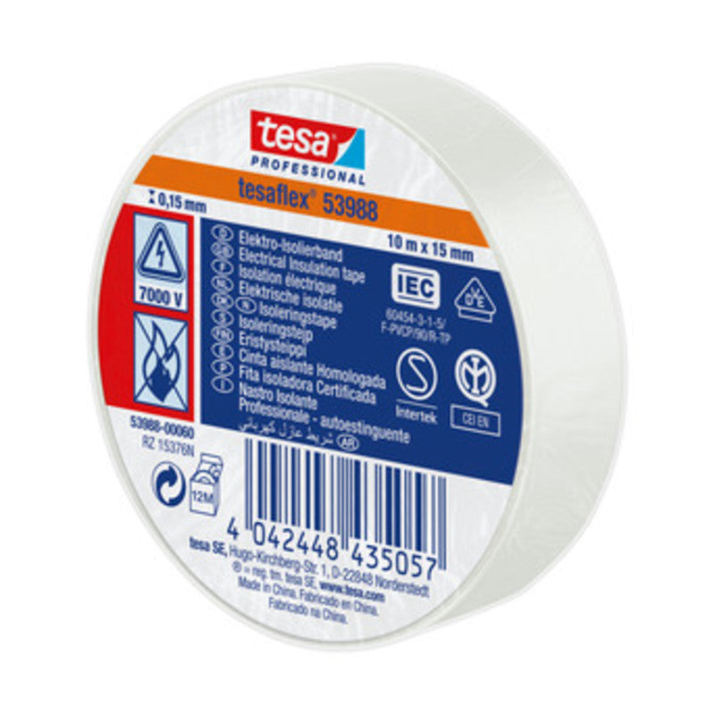Q.TA' 10 NASTRO ISOLANTE CERTIFICATO BIANCO 10MX15MM