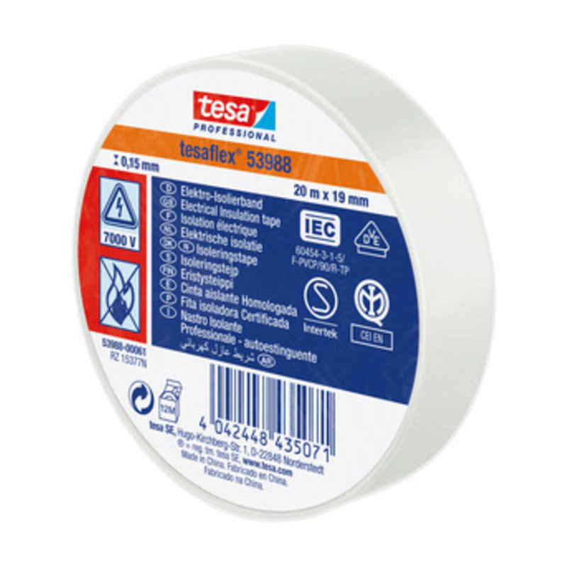 Q.TA' 10 NASTRO ISOLANTE CERTIFICATO BIANCO 25MTX19MM