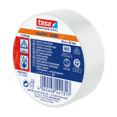 Q.TA' 10 NASTRO ISOLANTE CERTIFICATO BIANCO 25MTX25MM