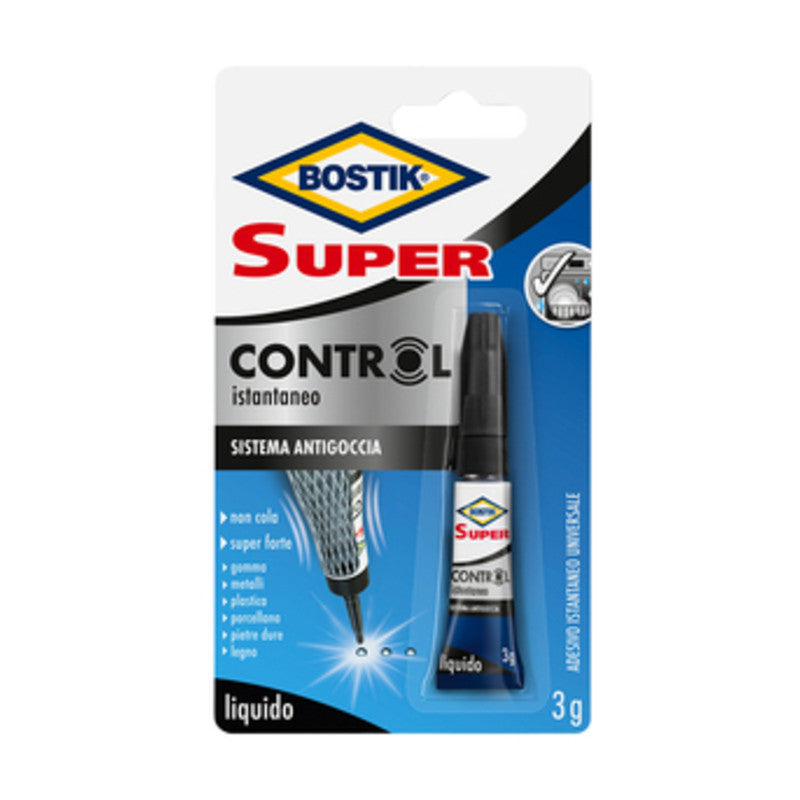 Q.TA' 12 BOSTIK SUPER CONTROL ISTANTANEO ADESIVO 3 G BLISTER