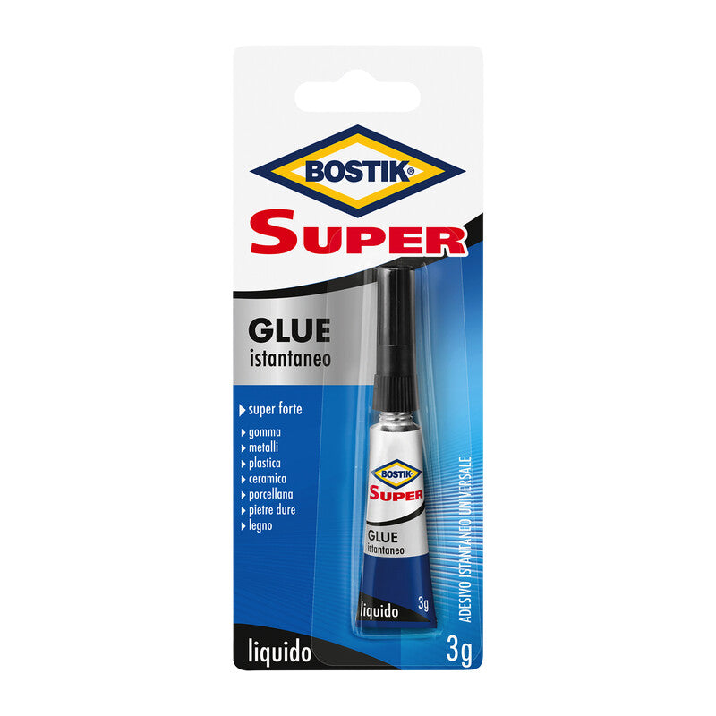 Q.TA' 24 BOSTIK SUPER GLUE ISTANTANEO ADESIVO 3 G BLISTER