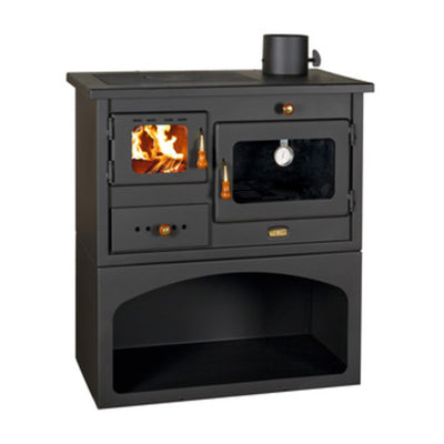 Q.TA' 1 CUCINA LEGNA CARBONE C/FORNO 10KW PRITY MIA NERO