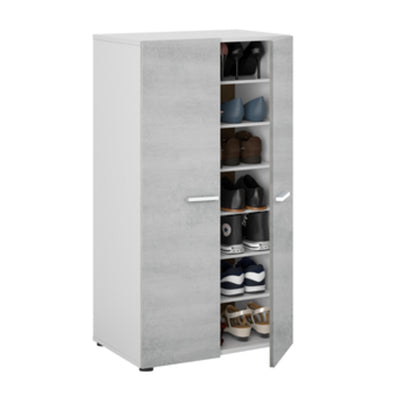 Q.TA' 1 KIT SCARPIERA 2 ANTE + 6 RIPIANI 55X36X103 BIANCO CEME.