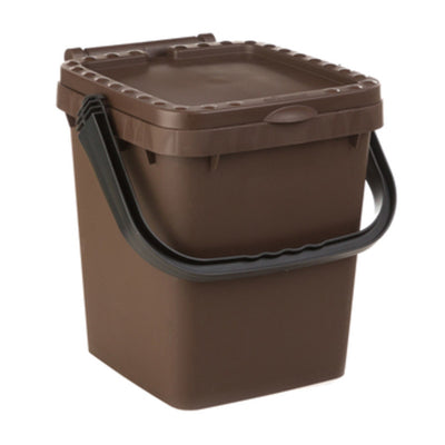 Q.TA' 12 PATTUMIERA 10 L ECOPLUS C/MANIGLIA MARRONE