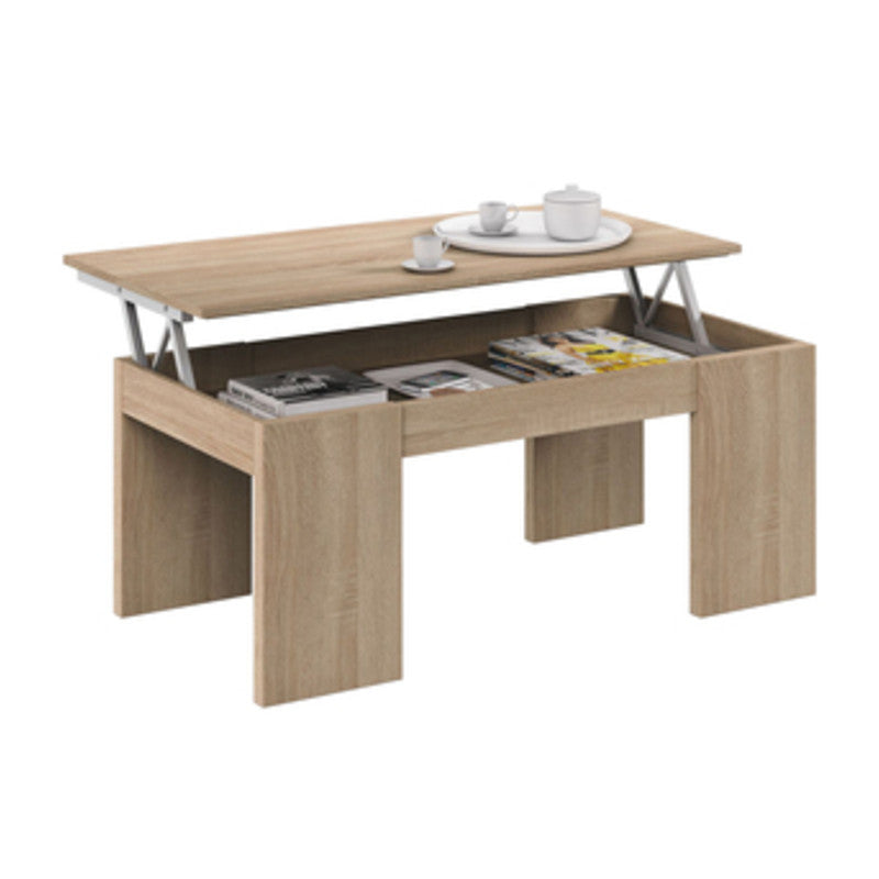 Q.TA' 1 KIT TAVOLO CAFF ELEV 50X100X43/54H ROVERE CANAD