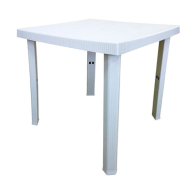 Q.TA' 1 TAVOLO RESINA FIGARO 80X80XH72CM BIANCO