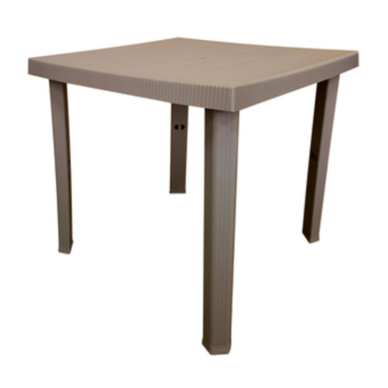 Q.TA' 1 TAVOLO RESINA FIGARO 80X80XH72CM TORTORA