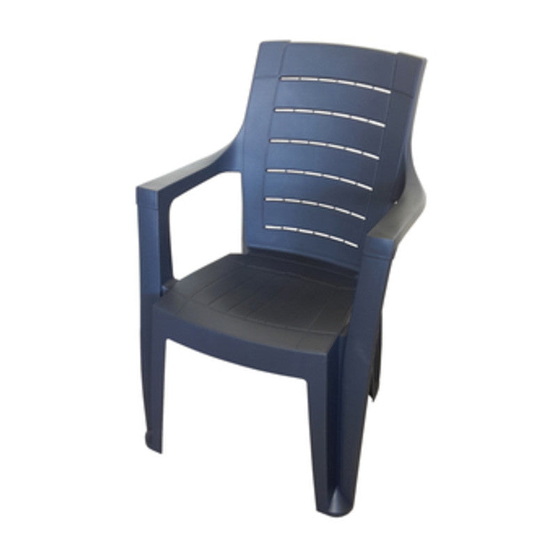 Q.TA' 1 POLTRONA RESINA CLEOPATRA C/BRACCIOLI ANTRACITE