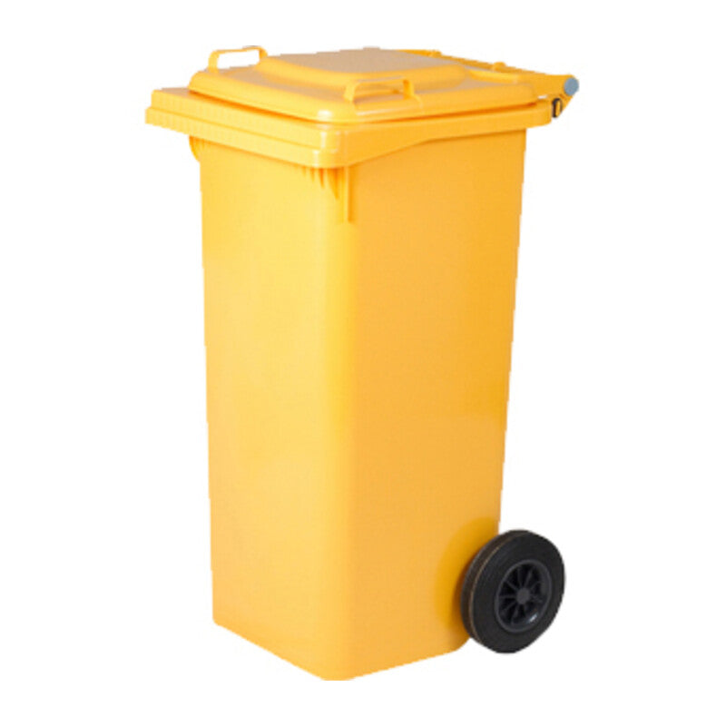 Q.TA' 1 PATTUMIERA 120 L C/RUOTE GIALLO MP