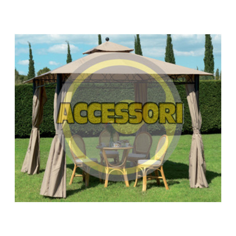Q.TA' 1 C SET 4 TELI LATERALI P/GAZEBO EDEN/CAIRO BEIGE SC