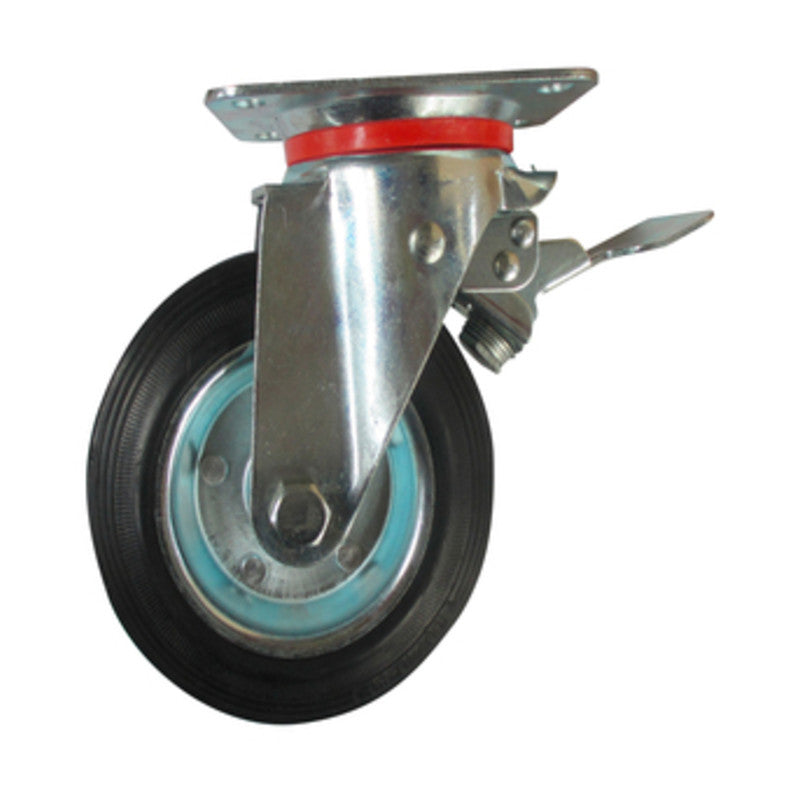 Q.TA' 1 RUOTA INDUSTRIALE D 160 PIASTRA GIREV C/FRENO EXP