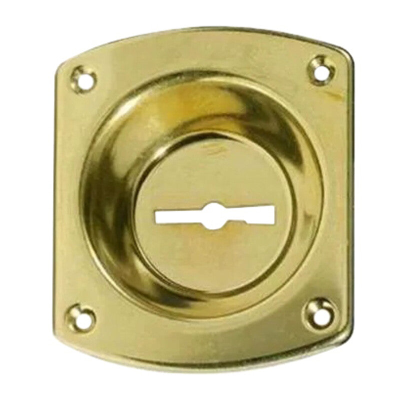 Q.TA' 10 CR 32 MOSTRINA P/SERRATURA DM DORATA C/INCAVO 12MM