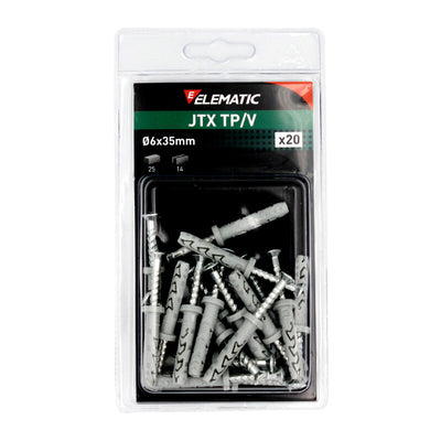 Q.TA' 10 ELEMATIC BLISTER TASSELLO JTX TP/V 6X35 C/VITE 20