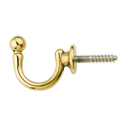 Q.TA' 50 FERMATENDA GANCIO SFERA ORO LUCIDO 33X26 MM*