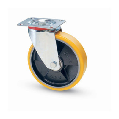 Q.TA' 1 RUOTA POLIURETANO D 125X25 MM 22 PIASTRA GIREVOLE