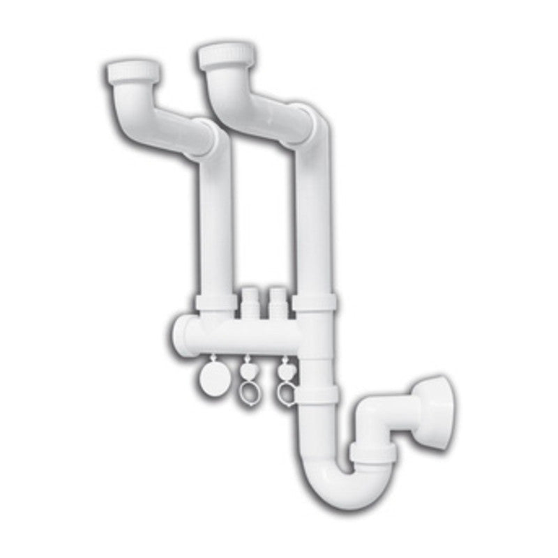 Q.TA' 1 SIFONE LAVELLO A 2 VIE INVISIBILE