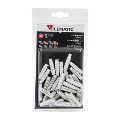 Q.TA' 10 ELEMATIC BLISTER TASSELLO T6/VA 6X30 MM VITE 15+15 *